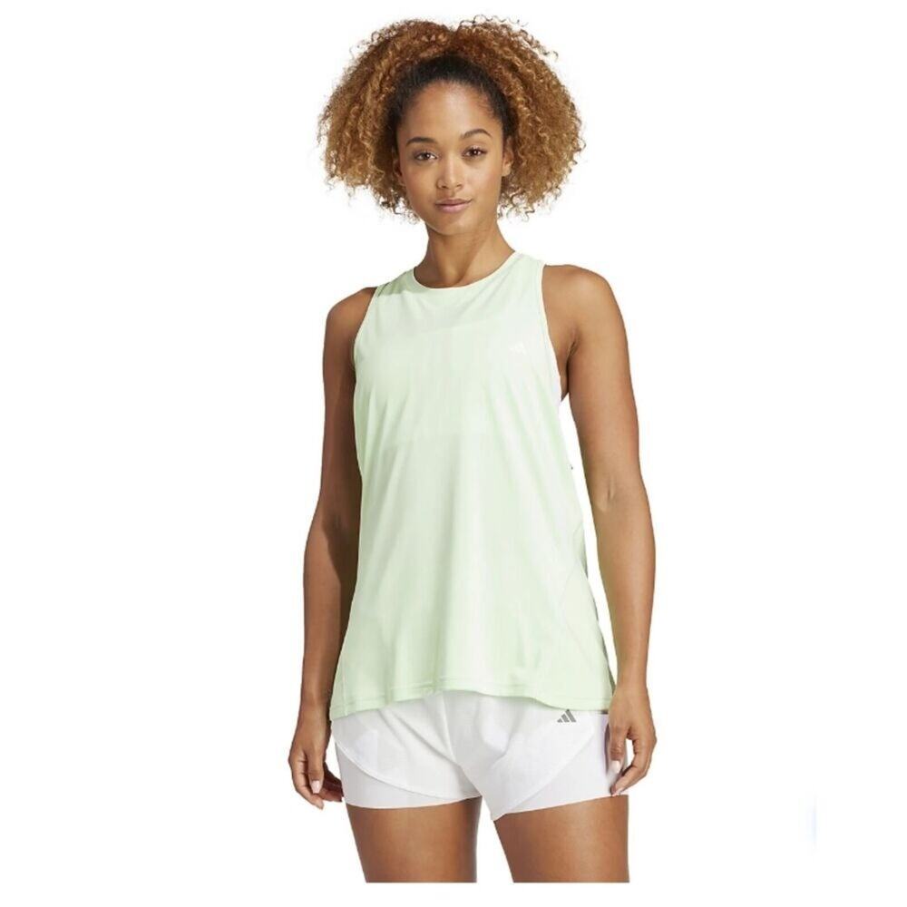 NWT Adidas Green Sleeveless Mesh Back AEROREADY‎ Athletic Tank Top Sz Small NWT